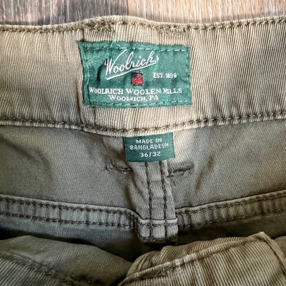 Woolrich Pants Mens 36x32 Green Straight Leg Five Pocket Outdoor Casual 3028